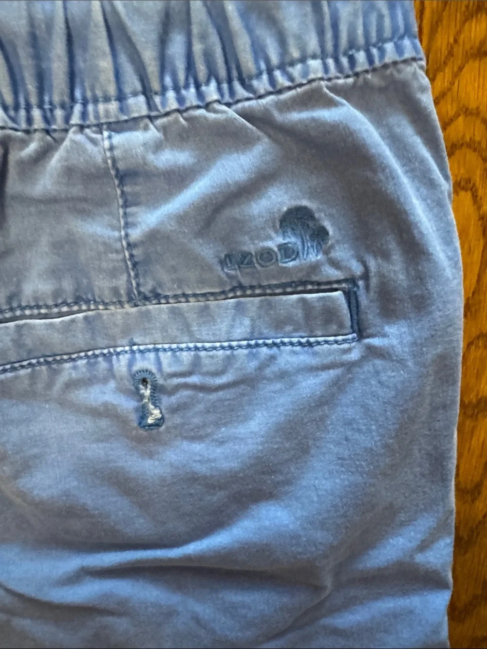 Izod Saltwater Light Blue Men's Casual Drawstring Shorts size Small Inseam 7”